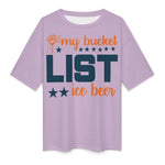 Men's My Bucket List Typography Oversized T-shirt