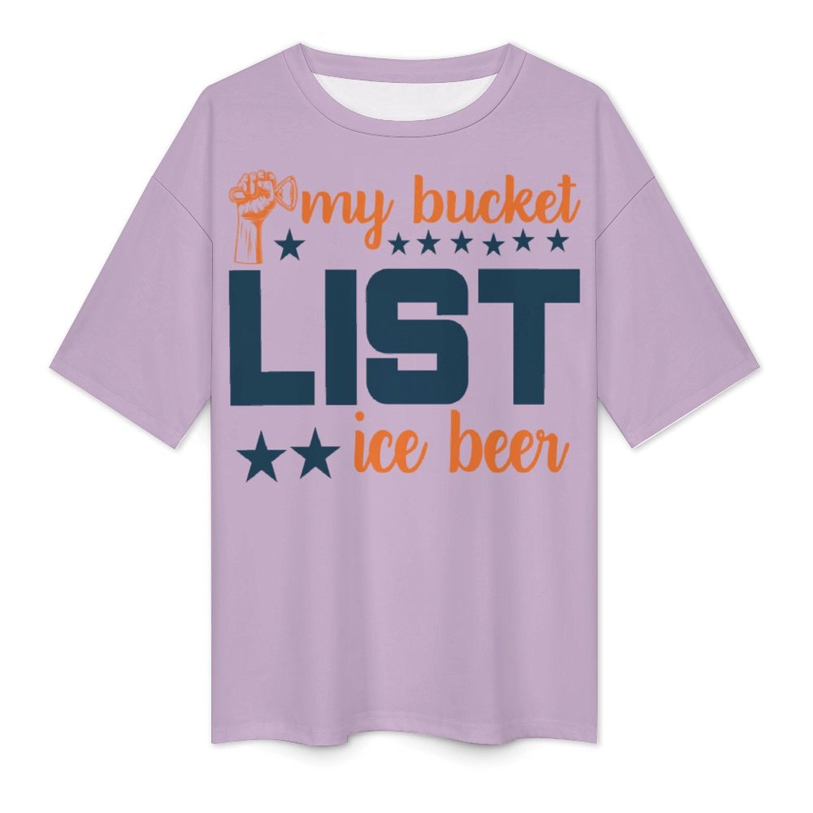 Men's My Bucket List Typography Oversized T-shirt