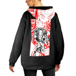 Women's Nezuko Solo Demon Slayer Anime Flannel Hoodie
