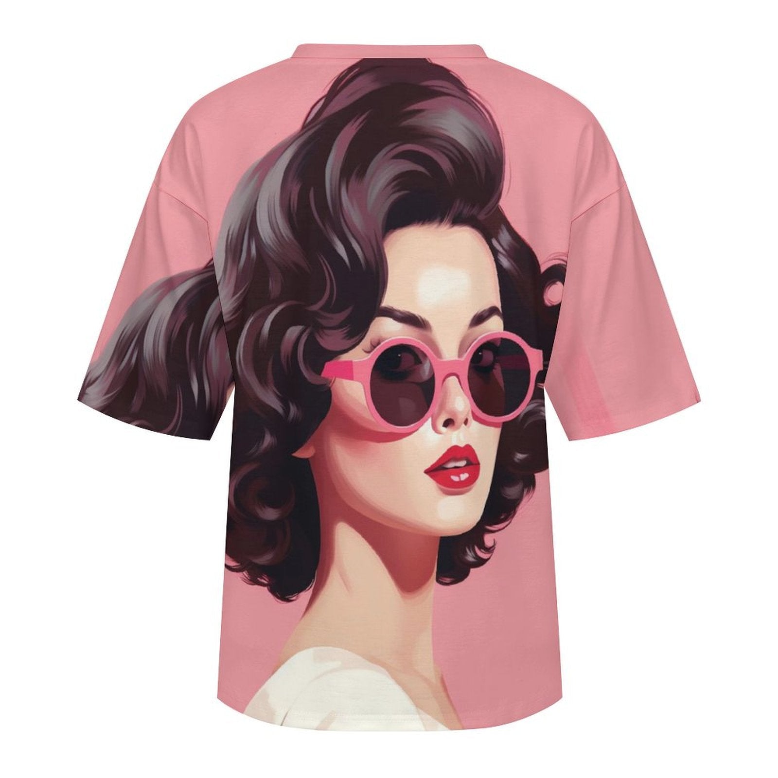 Women's Pop Art Pin-up Style Abstract Oversized T-shirt