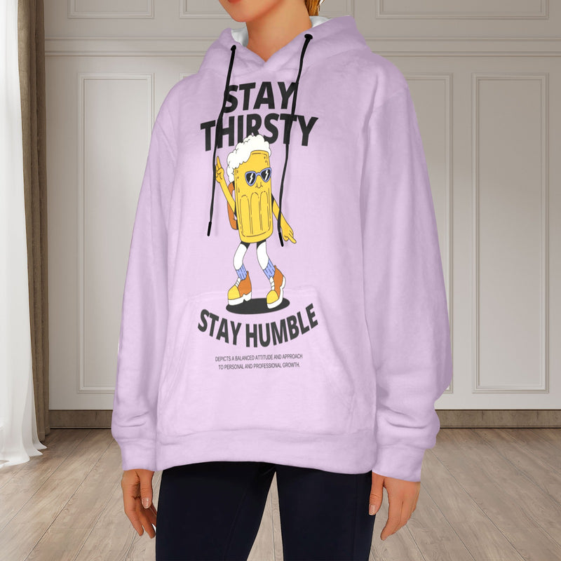 Women's Beer Thirst Abstract Flannel Hoodie