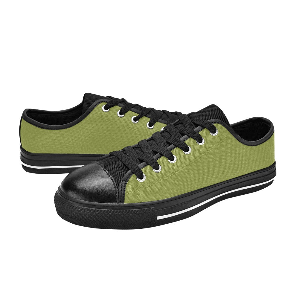 Men's Asparagus Solid Low Top Shoes