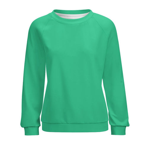 Women's  Mint Green Solid Sweatshirt