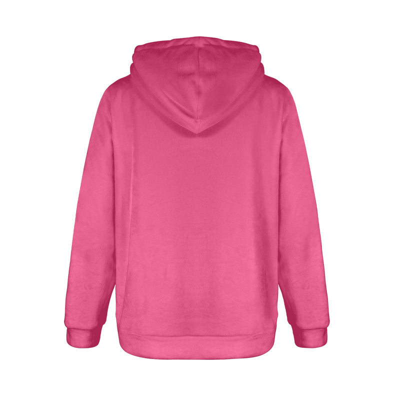 Women's Dogwood Rose Solid Flannel Hoodie