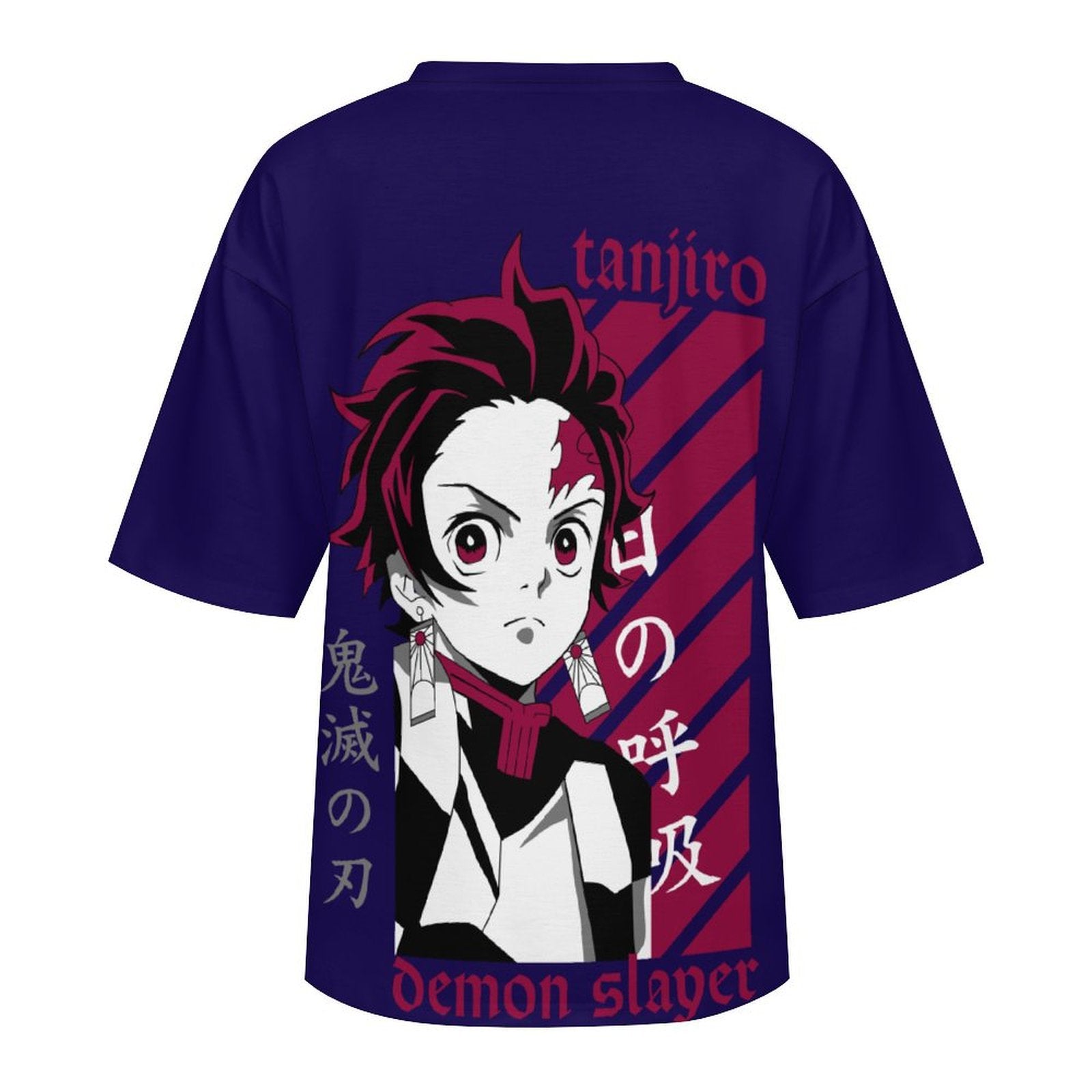 Men's Tanjiro Potrait Demon Slayer Anime Oversized T-shirt
