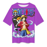 Men's Sailor Luffy One Piece Anime Oversized T-shirt