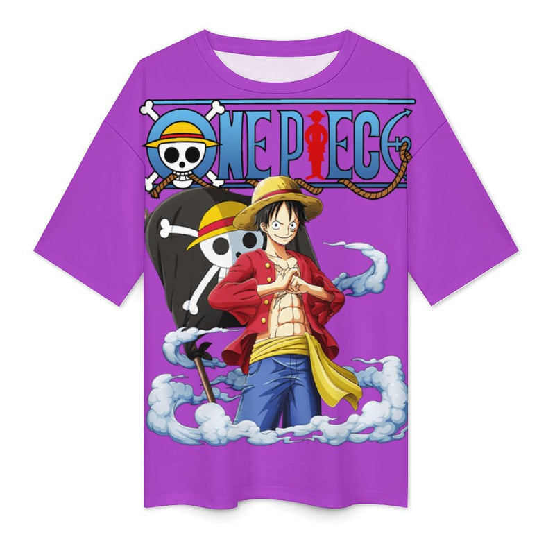 Men's Sailor Luffy One Piece Anime Oversized T-shirt