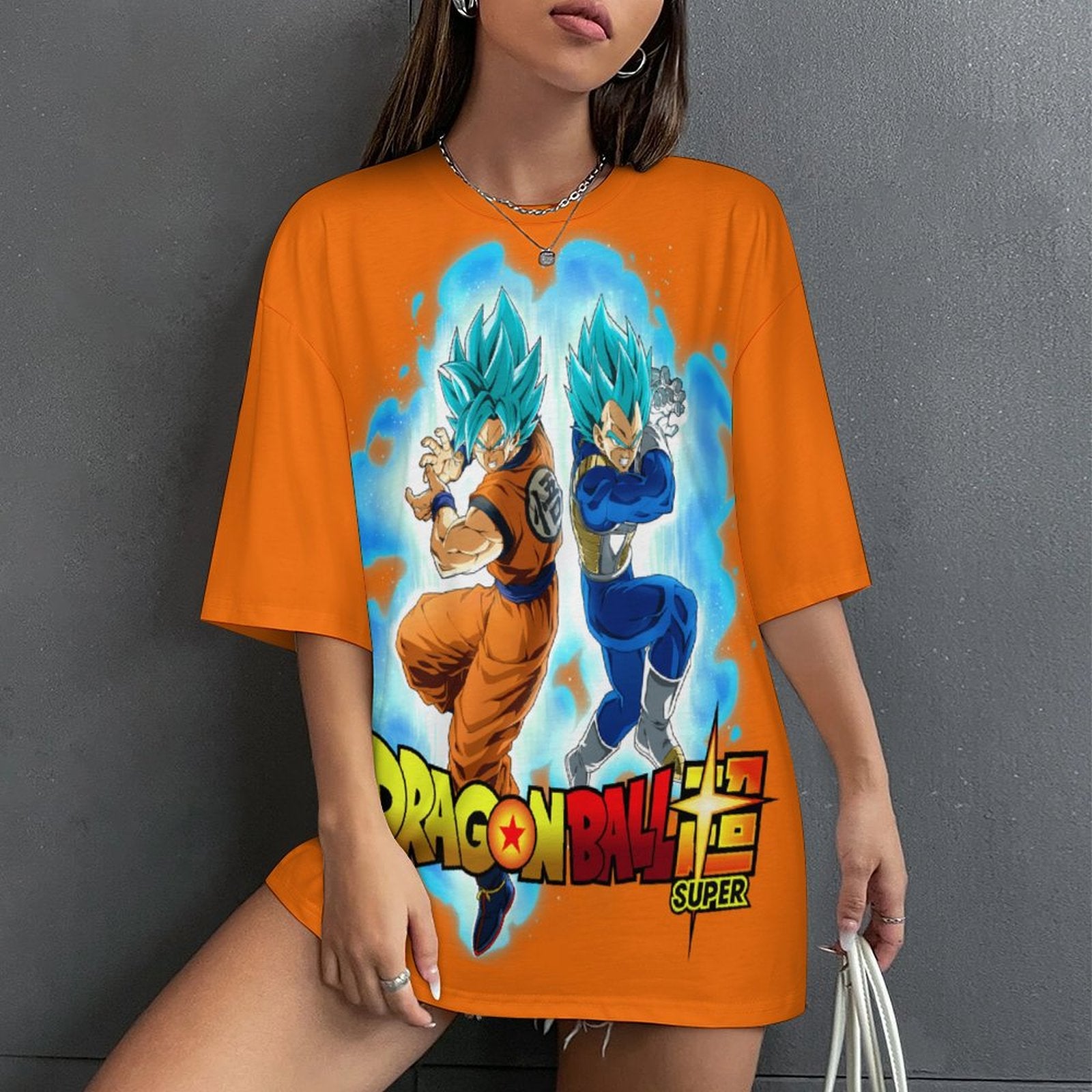 Women's Goku X Vegeta Dragon Ball Super Anime Oversized T-shirt
