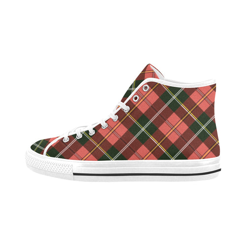 Men's Tartan Blaze Abstract High Top Shoes