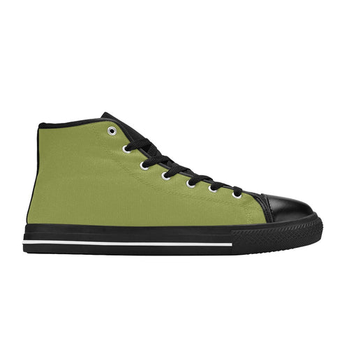 Men's Dark Tan Solid High Top Shoes