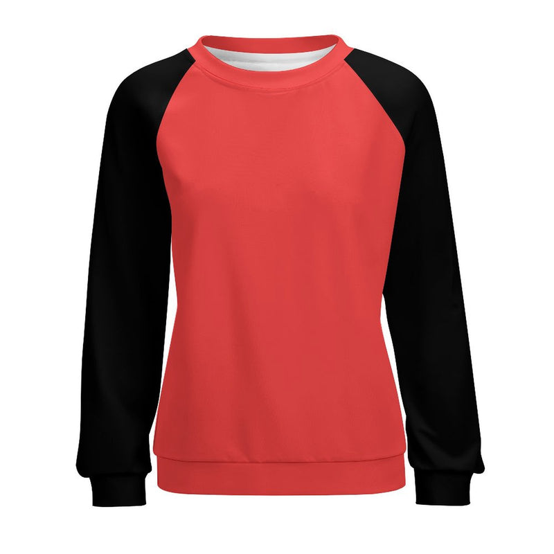 Women's Jasper Red & Black Solid Sweatshirt