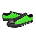 Men's Neon Green Solid Low Top Shoes