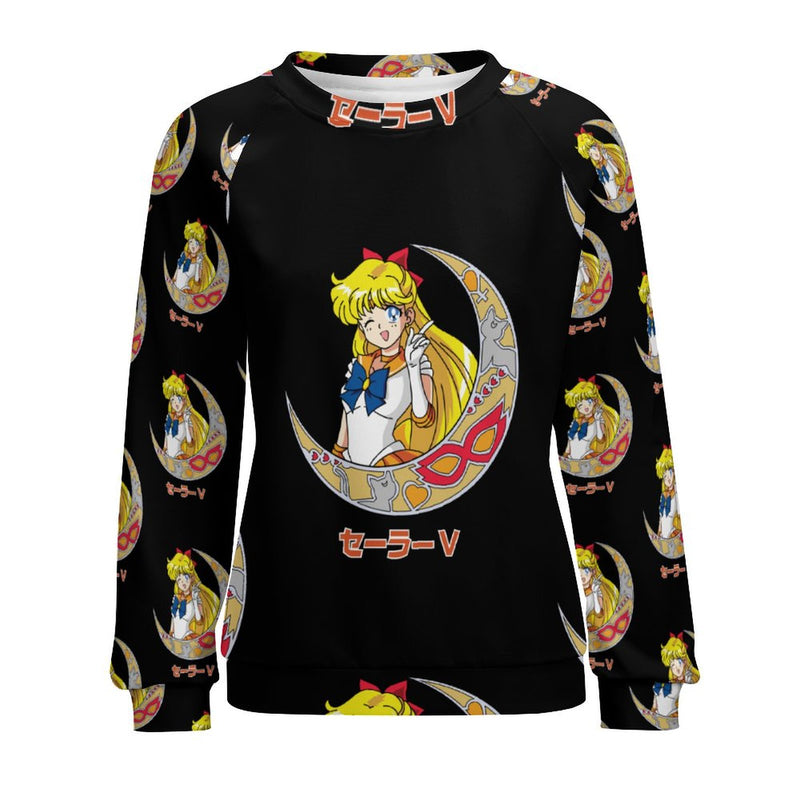 Women's Sailor Moon Pattern Anime Sweatshirt