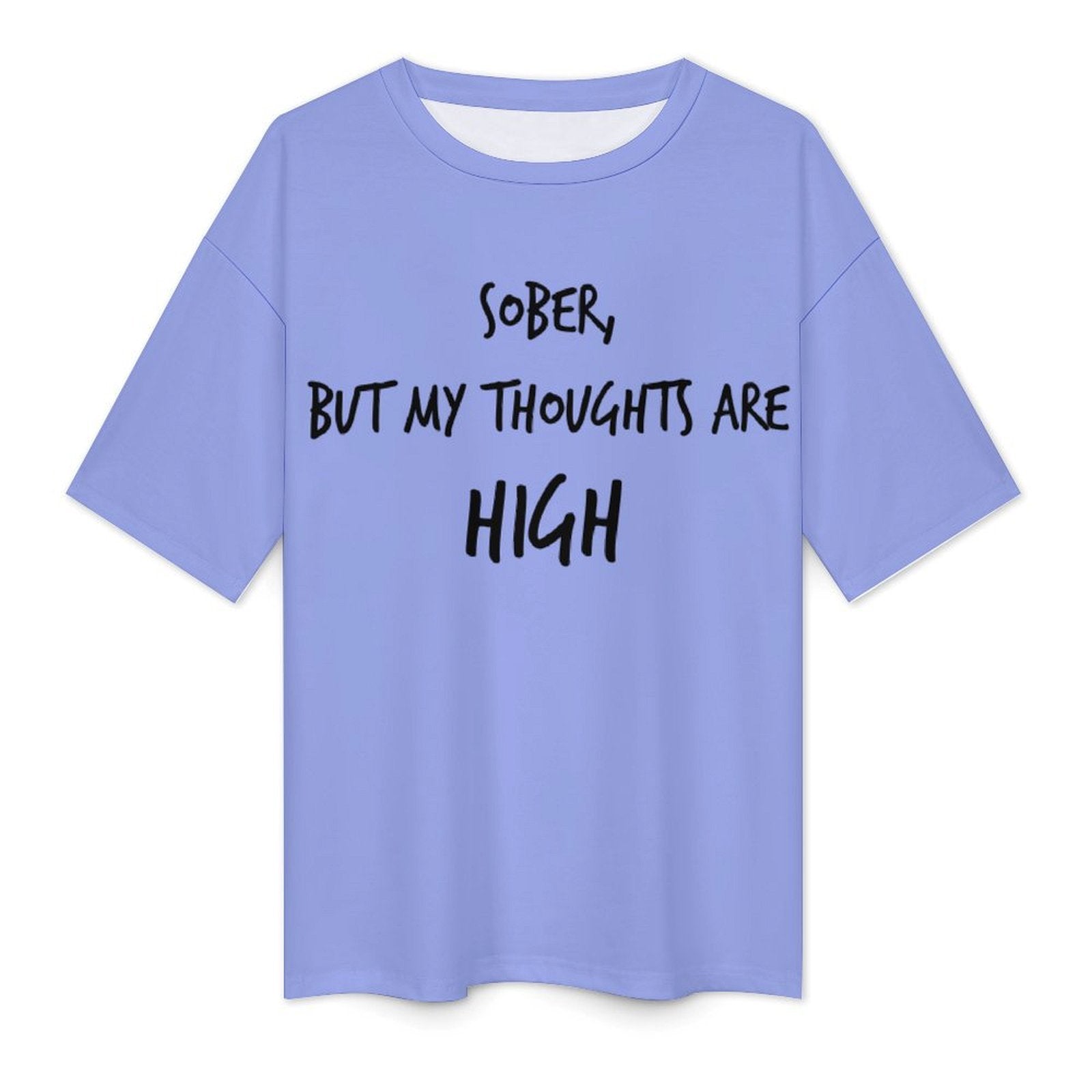 Men's High Thoughts Typography Oversized T-shirt