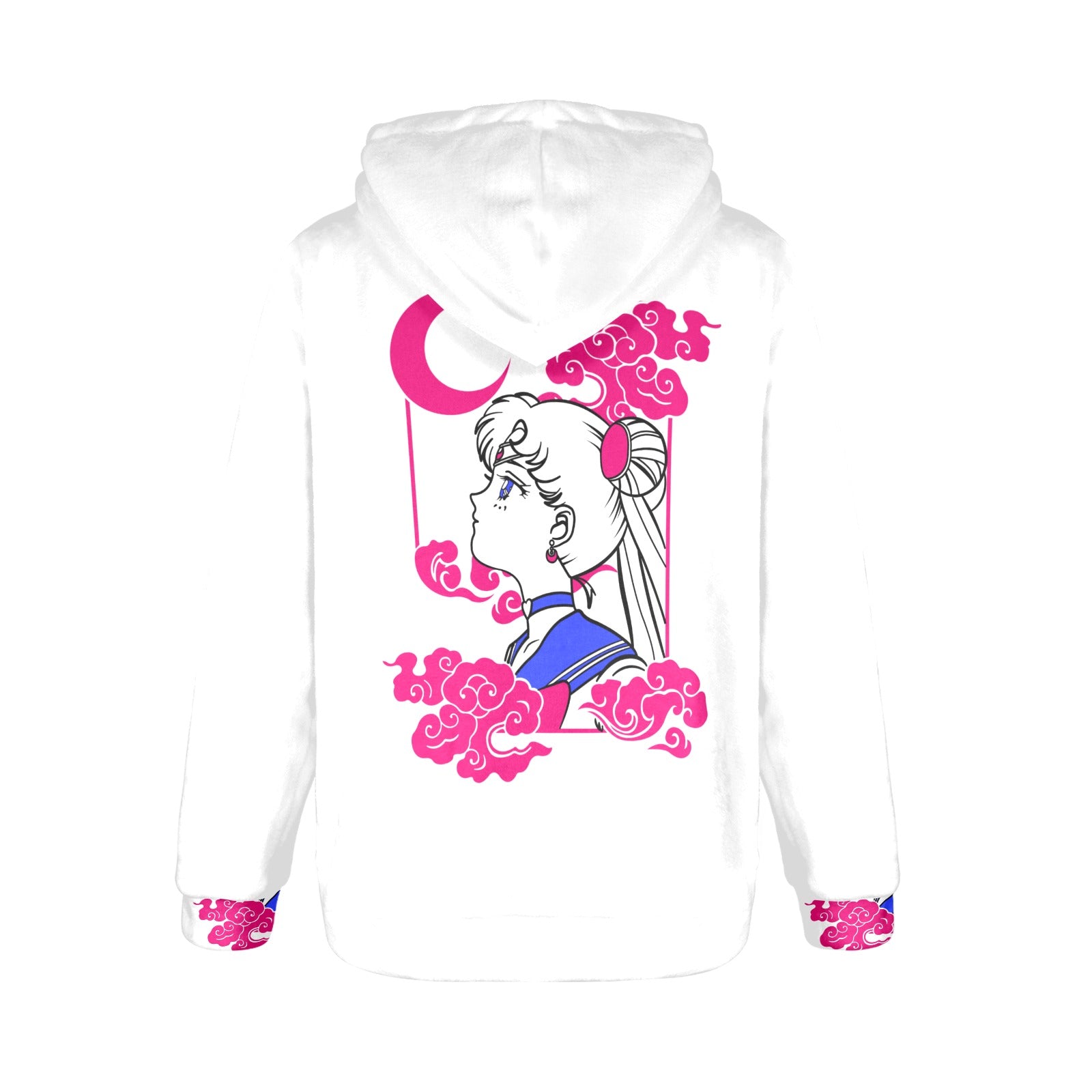 Women's Sailor Moon Potrait Anime Flannel Hoodie