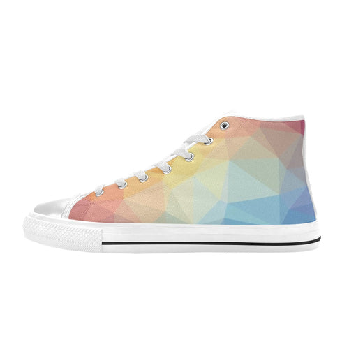 Men's RGB Prism Abstract High Top Shoes