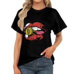 Women's Bullet Lips Streetwear Classic Fit T-shirt