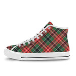Men's Congested Tartan Blaze Abstract High Top Shoes