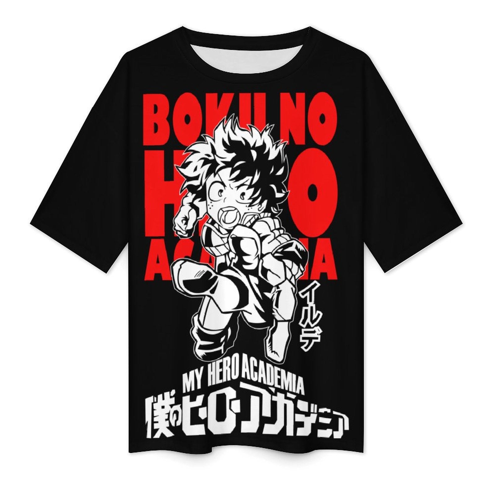 Men's Izuku My Hero Academia Anime Oversized T-shirt