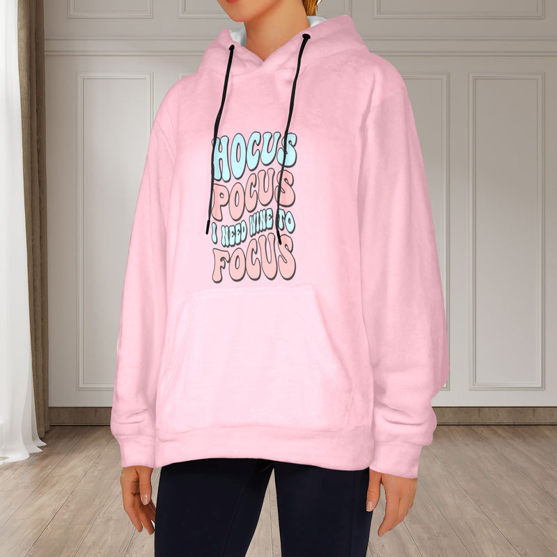 Women's Hocus Pocus Typography Flannel Hoodie