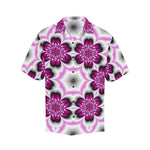 Men's Flower Spiral Abstract Half Sleeve Shirt