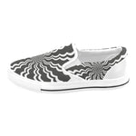 Men's Swirling Grey Vortex Abstract Slip-on Shoes
