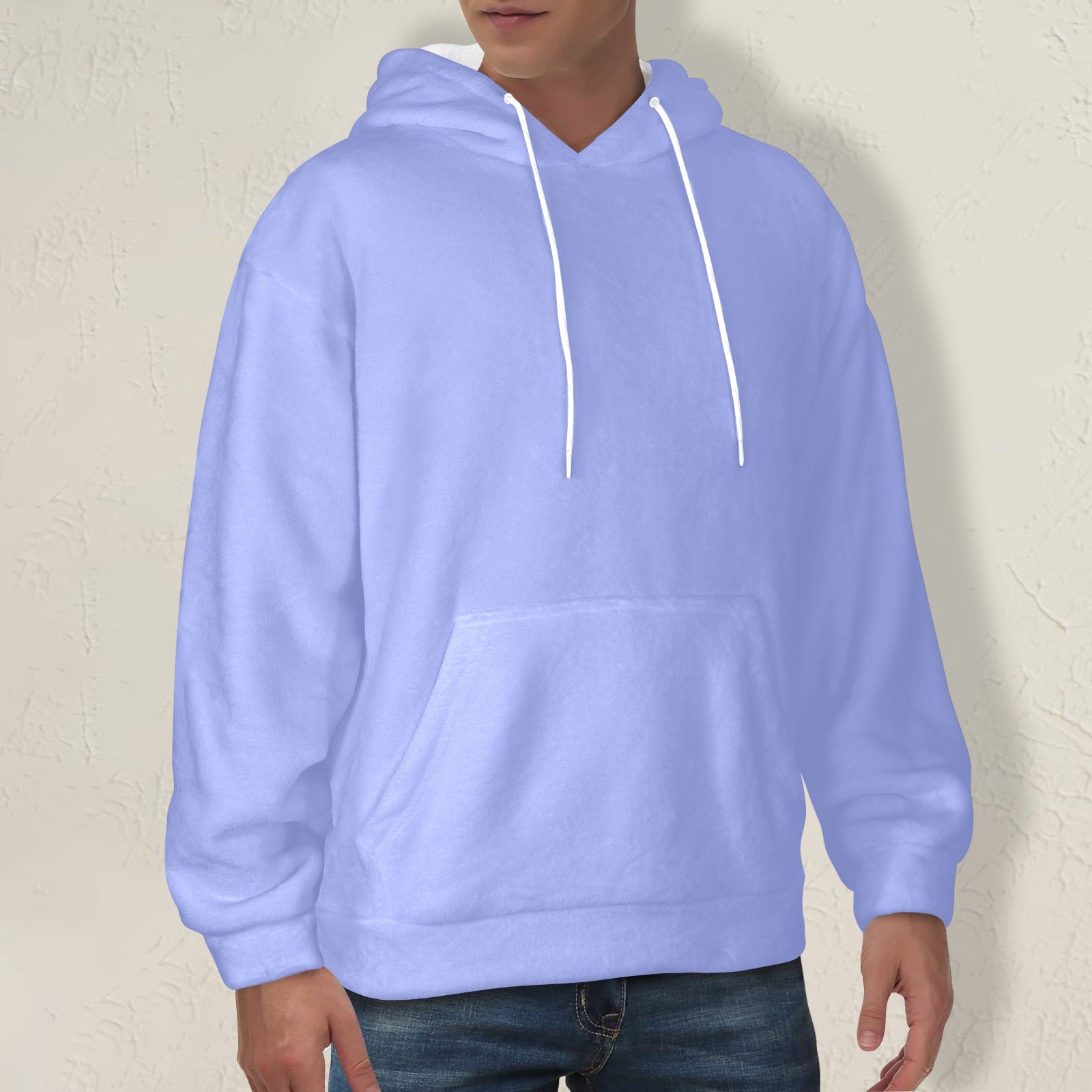 Men's Wild Blue Yonder Solid Flannel Hoodie