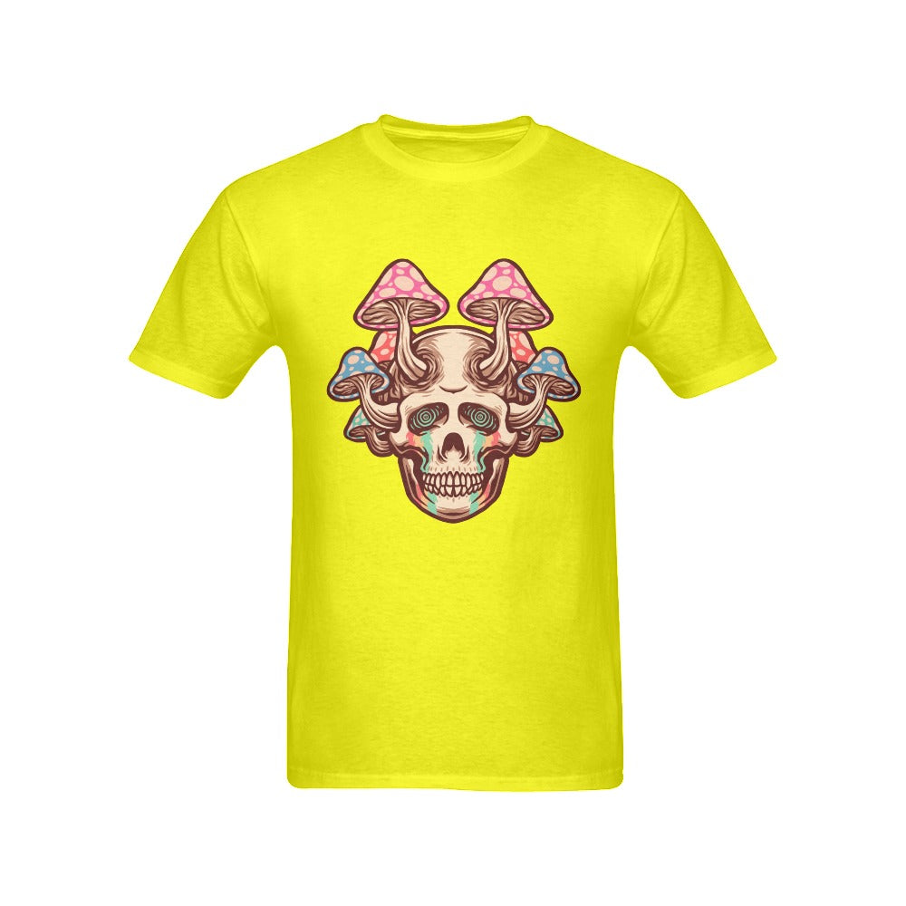 Men's Mushroom Skull Streetwear Classic Fit T-shirt