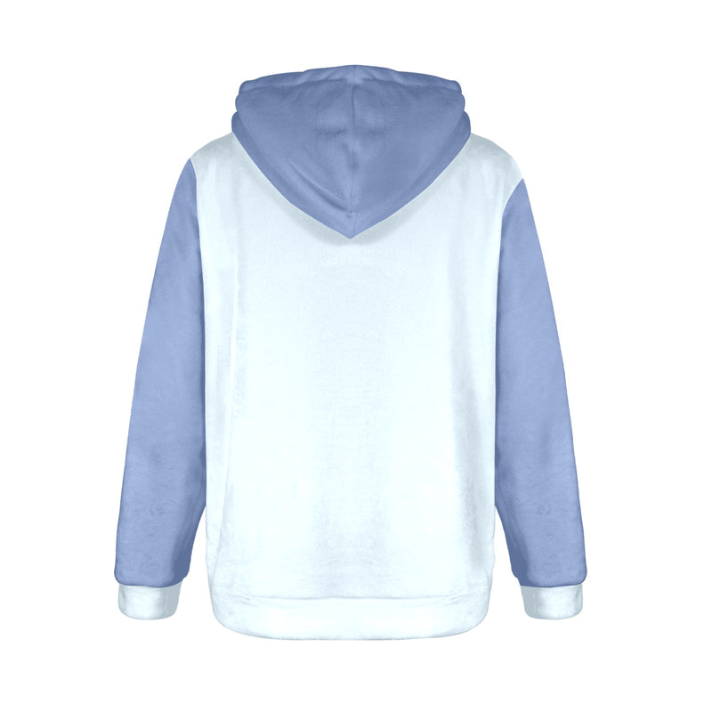 Women's Alice Blue & UCLA Blue Solid Flannel Hoodie