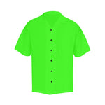 Men's Neon Green Solid Half Sleeve Shirt