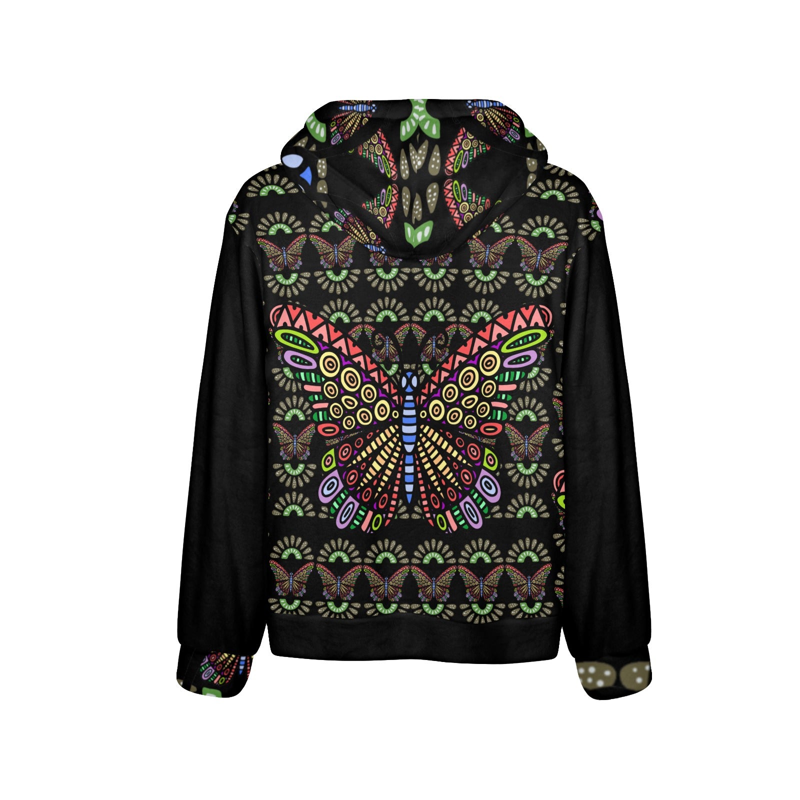 Men's Trippy Abstract Art Acid & Punk Flannel Hoodie