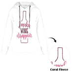 Women's Wine Magician Abstract Flannel Hoodie