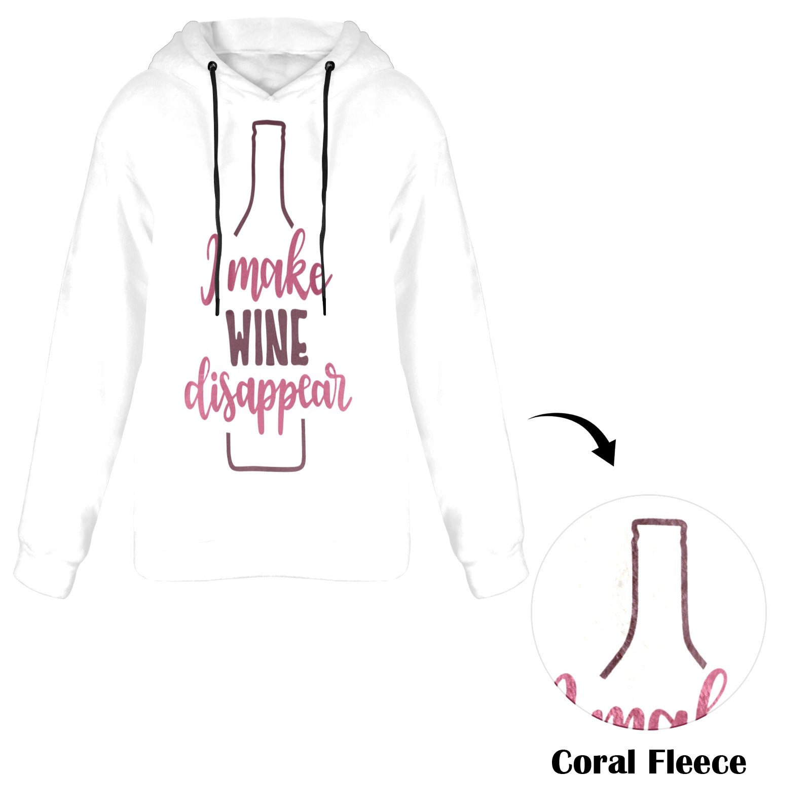 Women's Wine Magician Abstract Flannel Hoodie