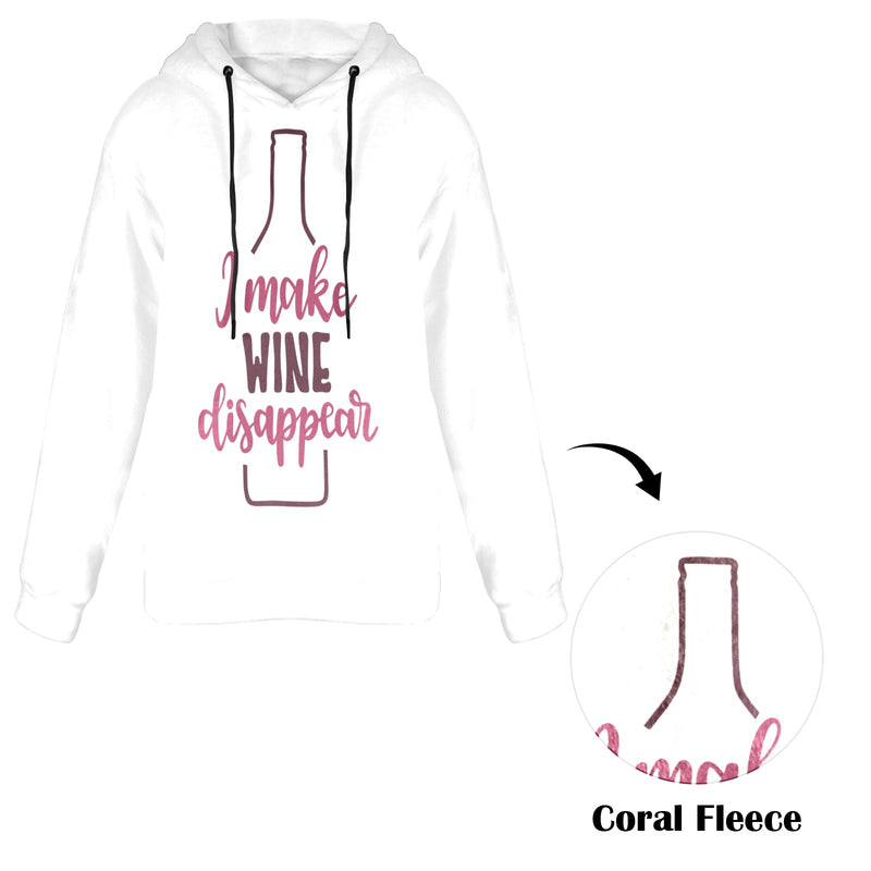 Women's Wine Magician Abstract Flannel Hoodie
