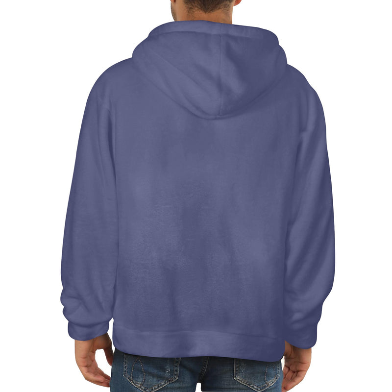 Men's UCLA Blue Solid Flannel Hoodie