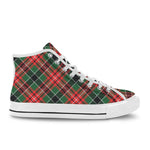 Men's Congested Tartan Blaze Abstract High Top Shoes