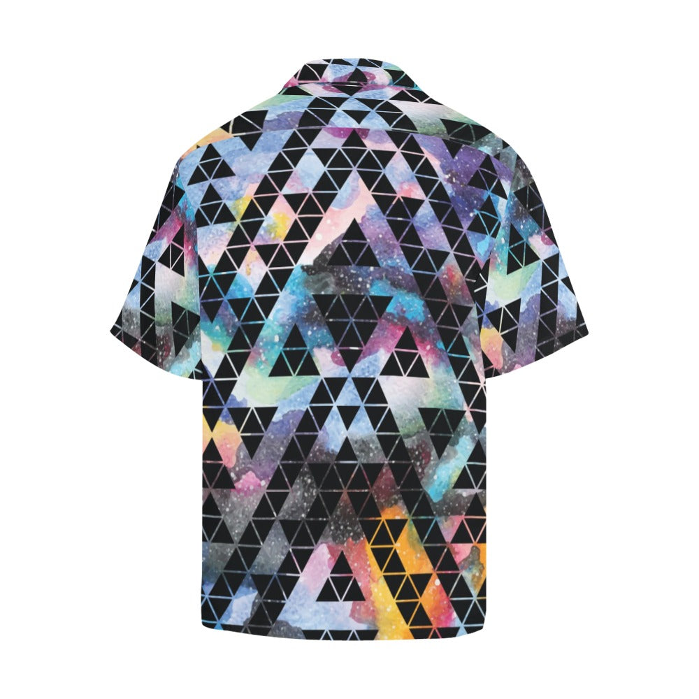 Men's Geometrical Pattern Abstract Half Sleeve Shirt