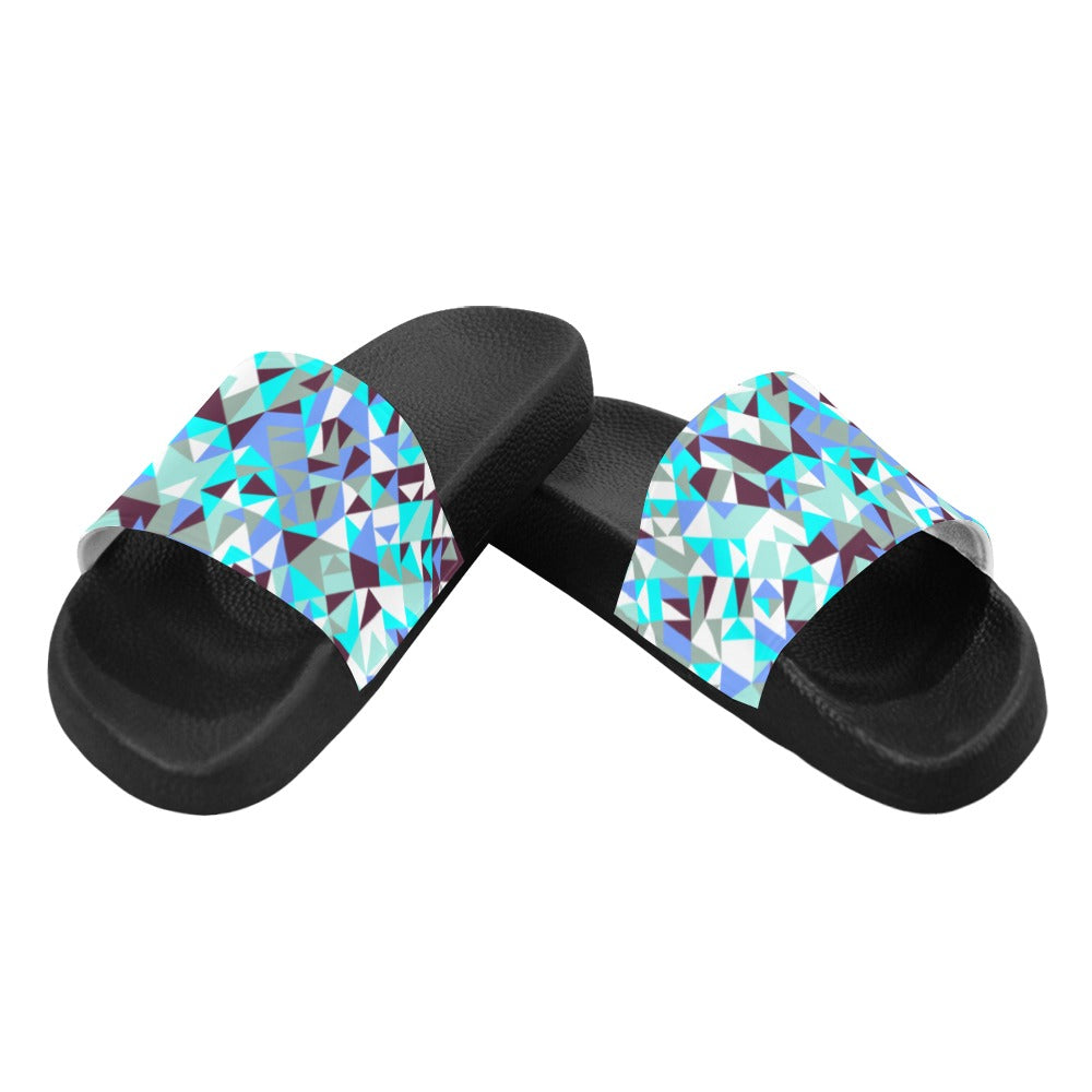 Men's Crystal Shard Abstract Slider Sandals