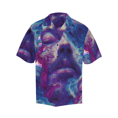 Men's Godly Face Abstract Half Sleeve Shirt