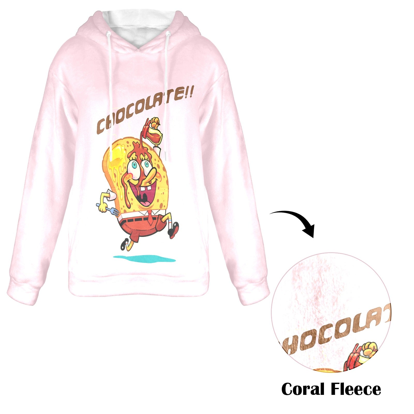 Women's Chocolate Streetwear Flannel Hoodie