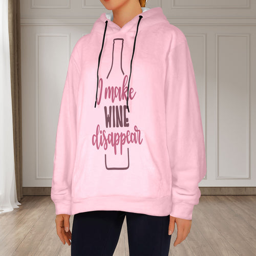 Women's Wine Magician Abstract Flannel Hoodie
