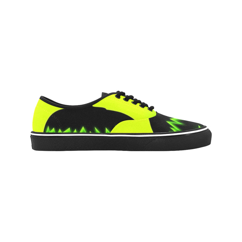 Men's Neon Shark Abstract Low Top Shoes