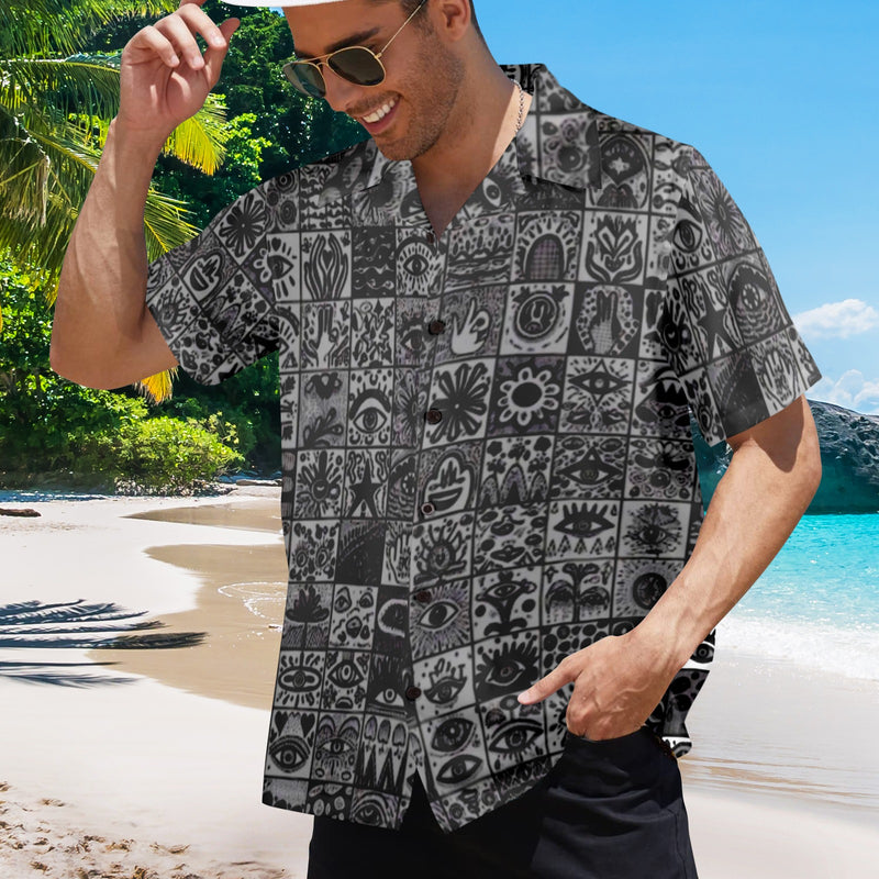 Men's Mystic Eye Abstract Half Sleeve Shirt