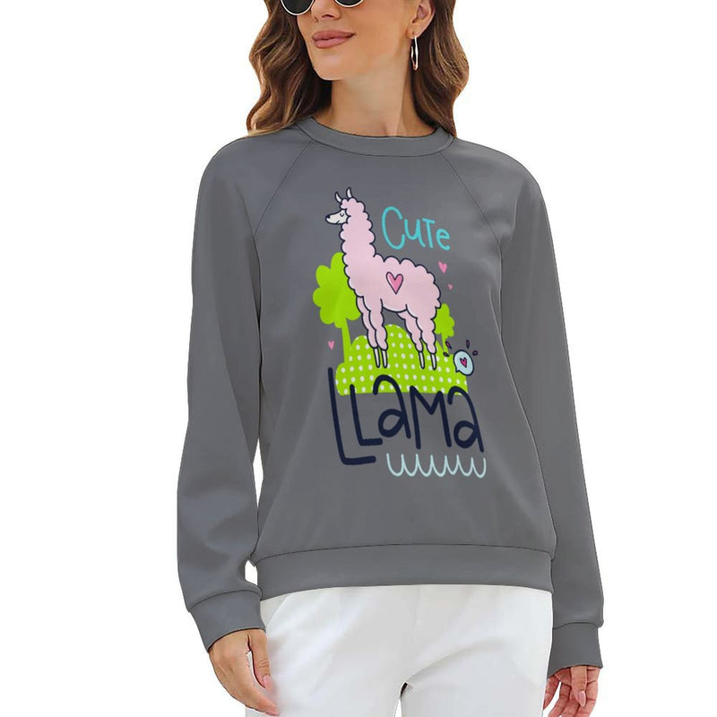 Women's Cute Llama Abstract Sweatshirt