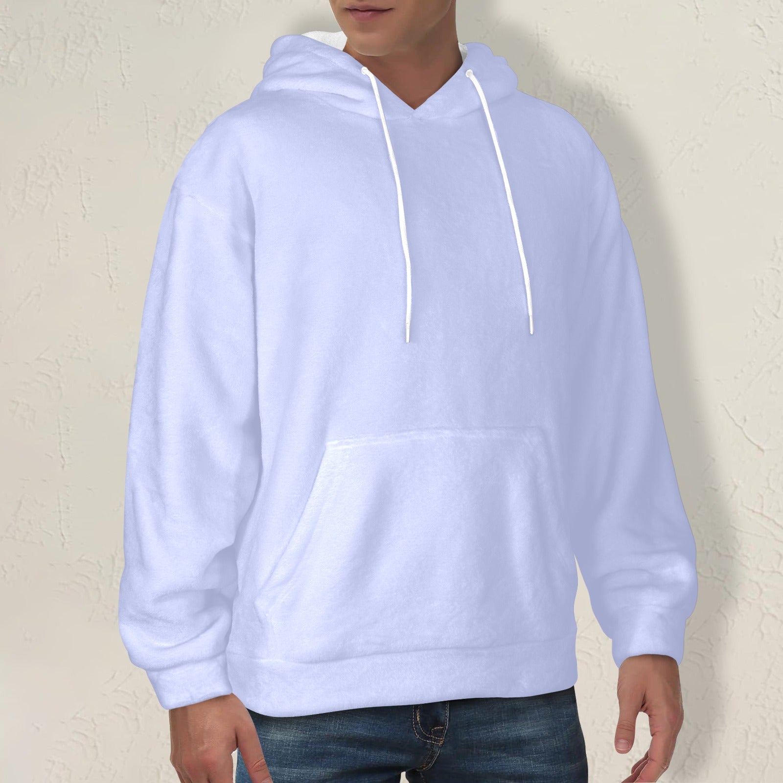 Men's Lavender Mist Solid Flannel Hoodie