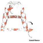 Women's Skeleton Surfer Streetwear Flannel Hoodie