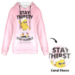 Women's Beer Thirst Abstract Flannel Hoodie