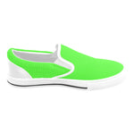 Men's Neon Green Solid Slip-on Shoes