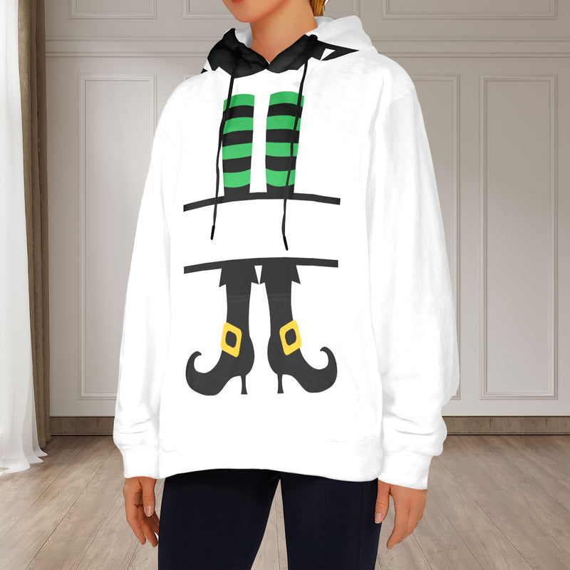 Women's Witch Legs Abstract Flannel Hoodie