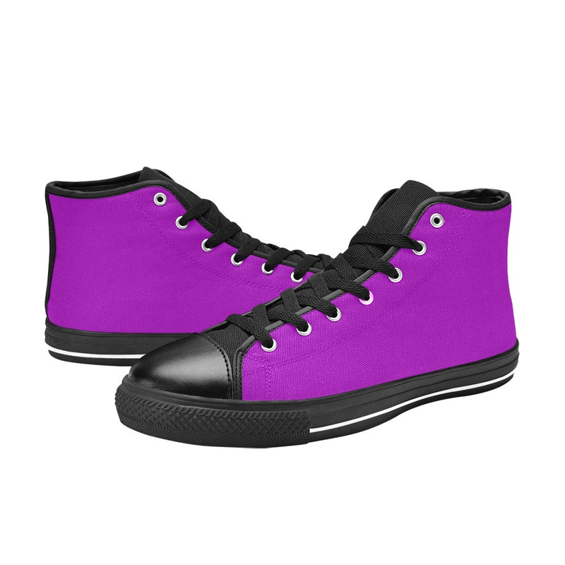 Men's Dark Orchid Solid High Top Shoes